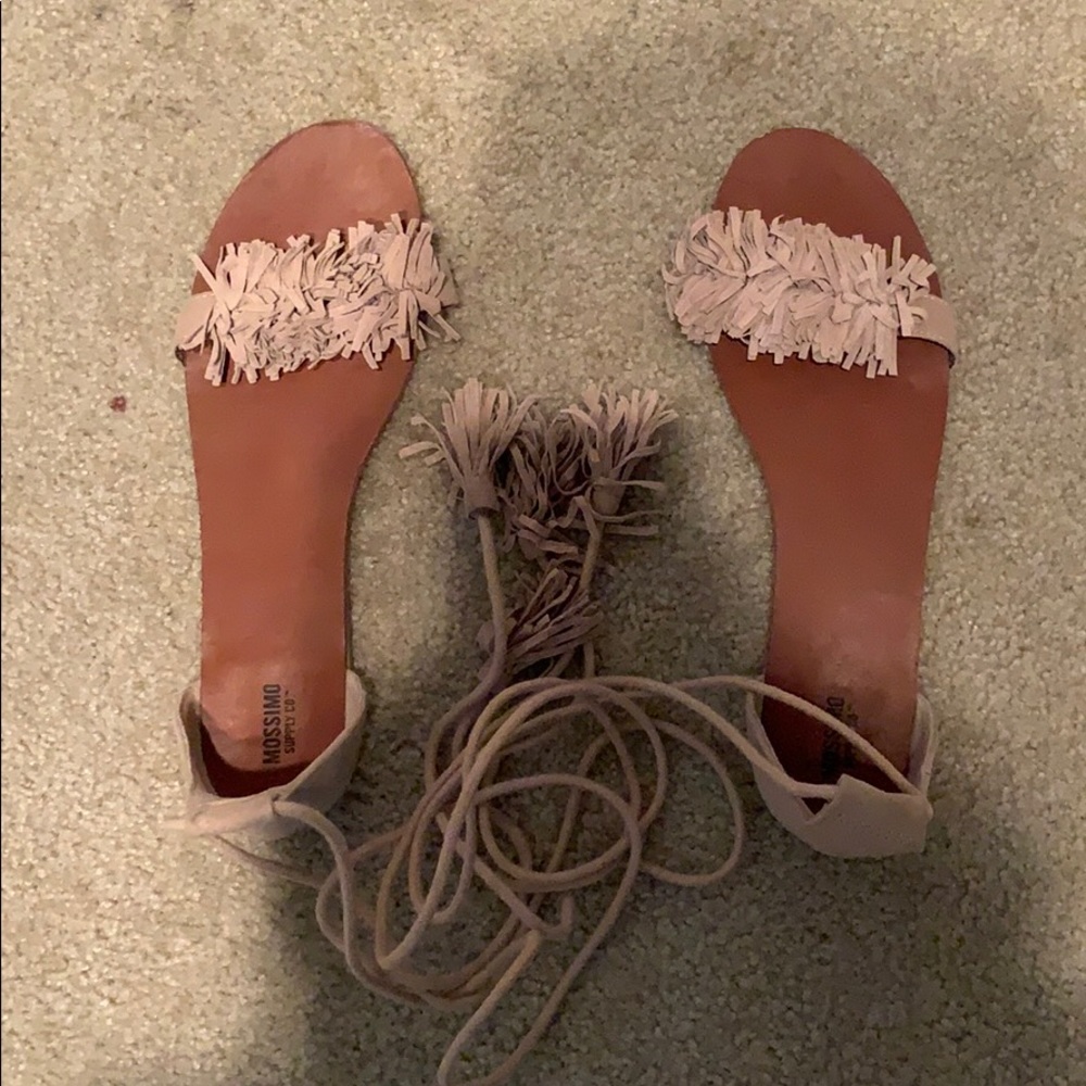 Mossimo Fringe Lace Up Sandal